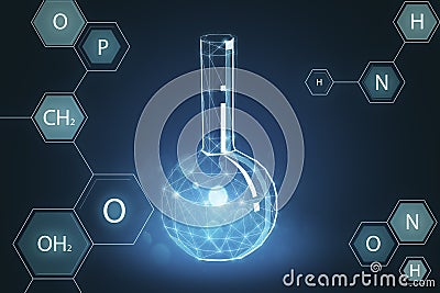 Creative chemical retort wallpaper Stock Photo