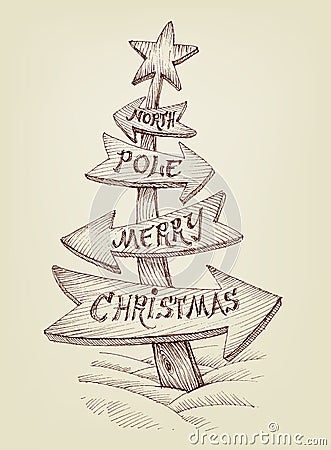 Creative Christmas tree Vector Illustration