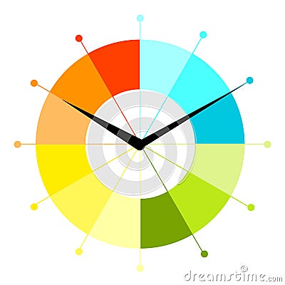 Creative clock design Vector Illustration