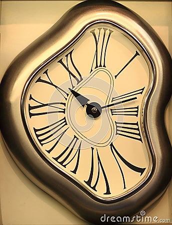 Odd Wall Clock Stock Photo