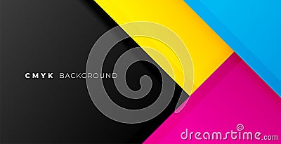 creative cmyk abstract banner in paper style Vector Illustration