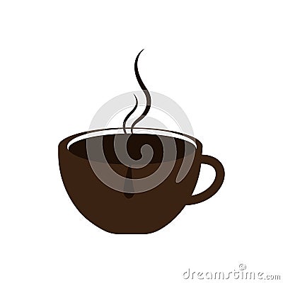 Creative coffee cup logo design illustration Vector Illustration
