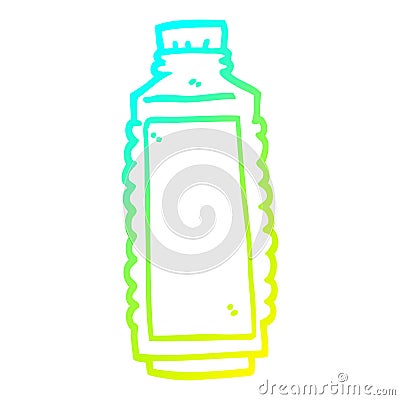 A creative cold gradient line drawing cartoon drinks bottle Vector Illustration