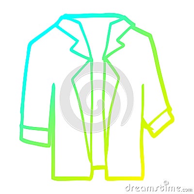 A creative cold gradient line drawing cartoon suit shirt Vector Illustration