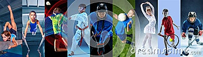 Creative collage made with different kinds of sport Stock Photo
