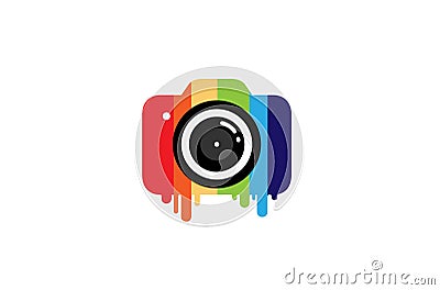 Creative Colorful Camera Logo Design Symbol Vector Illustration Vector Illustration