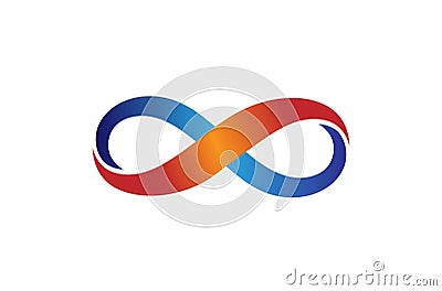 Creative Colorful Infinity Logo Design Symbol Vector Illustration Vector Illustration