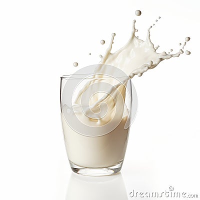 Creative Commons Attribution: Milk Splashing On White Background Stock Photo