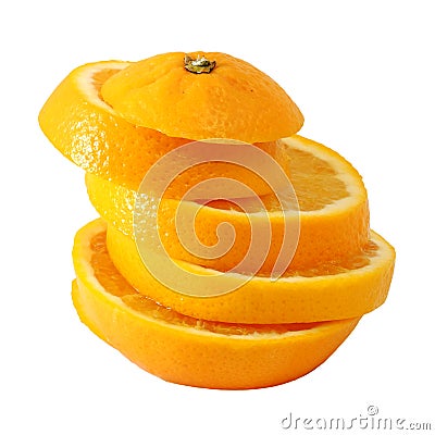 Creative compose slide navel orange Stock Photo