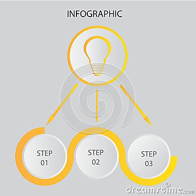 Creative concept for dark infographic. Business data visualization. Abstract circle elements of graph, diagram with 4 steps, optio Vector Illustration