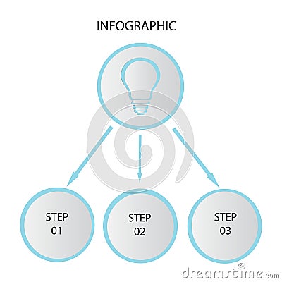 Creative concept for dark infographic. Business data visualization. Abstract circle elements of graph, diagram with 4 steps, optio Vector Illustration