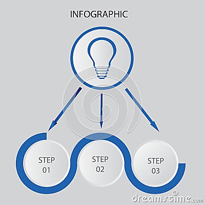 Creative concept for dark infographic. Business data visualization. Abstract circle elements of graph, diagram with 4 steps, optio Vector Illustration