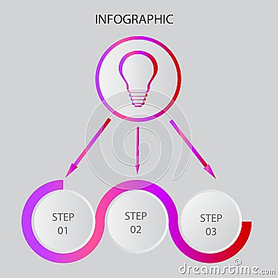 Creative concept for dark infographic. Business data visualization. Abstract circle elements of graph, diagram with 4 steps, optio Vector Illustration