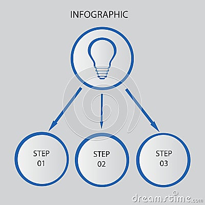 Creative concept for dark infographic. Business data visualization. Abstract circle elements of graph, diagram with 4 steps, optio Vector Illustration