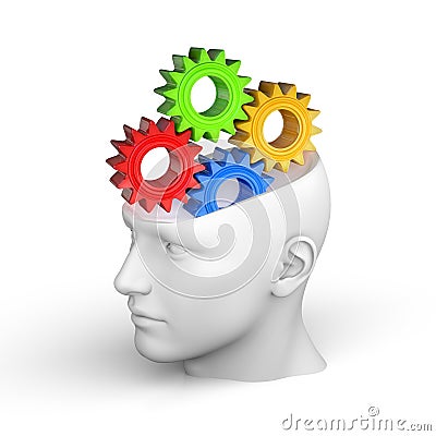 Creative concept of the human brain Stock Photo