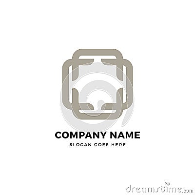 Creative Connect Chain Vector logo icon design template. Abstract logotype concept element sign shape Stock Photo