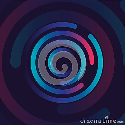 Creative connection icon logo design. Circular network data. Geometric structure dot and line connection. Vector illustration Vector Illustration