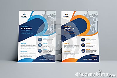 Creative Corporate Business Flyer Design Template Concept idea Vector Illustration