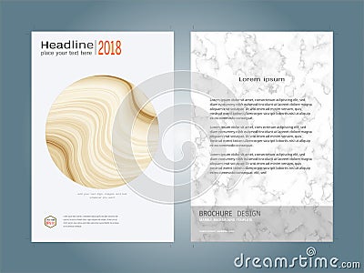 Creative cover design layout template, Marble texture background, Inspiration for your design Vector Illustration