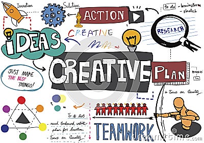 Creative Creativity Design Ideas Inspiration Innovation Concept Stock Photo