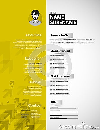 Creative curriculum vitae template Vector Illustration