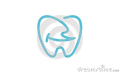 Creative Dental Teeth Smile Logo Vector Illustration