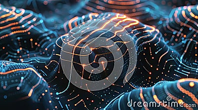 Creative depiction of AI algorithms optimizing personalized learning paths Stock Photo