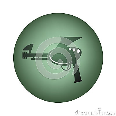 Alien blaster icon Vector Illustration