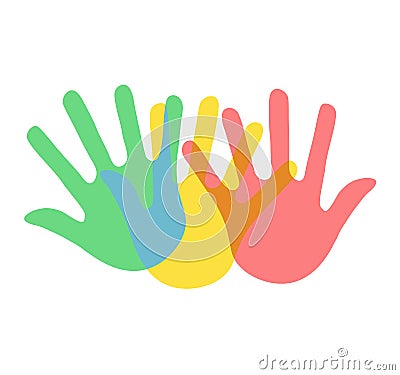 Color hands symbol Vector Illustration