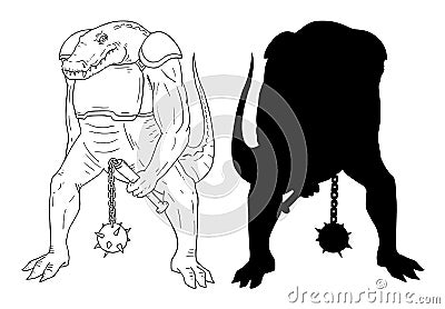 Crocodile mutant Vector Illustration