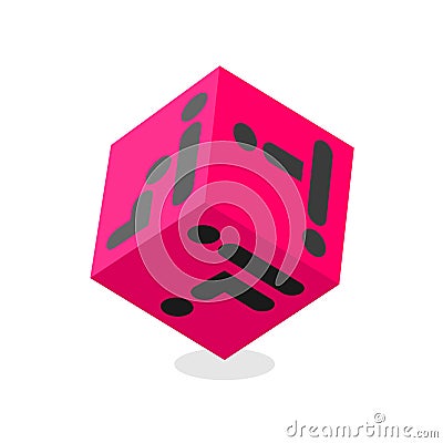 Cube with sex postures icon Vector Illustration