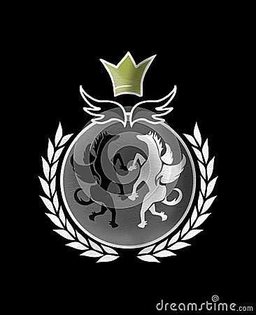 Elegant king emblem Stock Photo