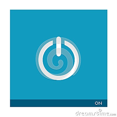 Flat activate icon Vector Illustration