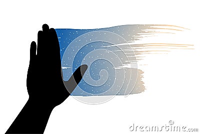 Creative design of imaginative hand Vector Illustration