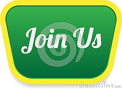 Creative design Join Us different shape with web button Stock Photo