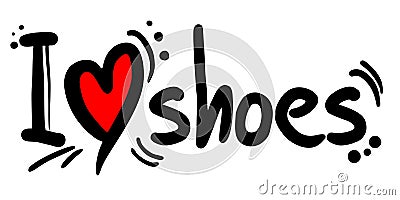 Love shoes symbol Vector Illustration