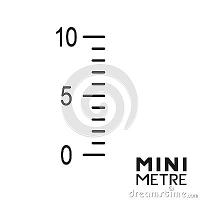 Creative design of mini metre Vector Illustration