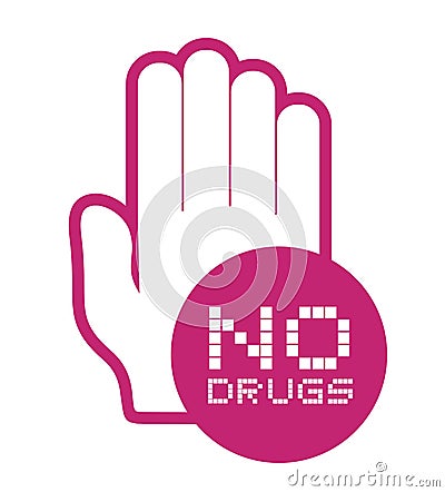 No drugs icon Vector Illustration