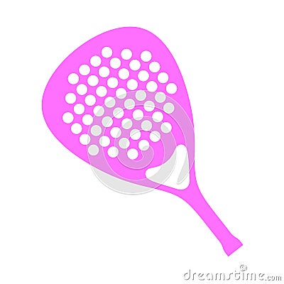 Pink padel racket Vector Illustration