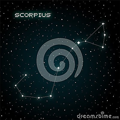 Scorpius constellation Vector Illustration