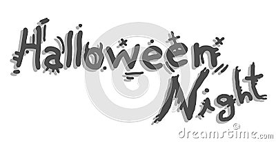 Sticker halloween night Vector Illustration