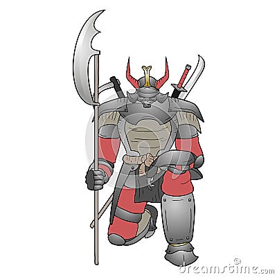 Strong shogun illustration Vector Illustration