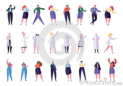 Creative Different Business Profession People Vector Illustration