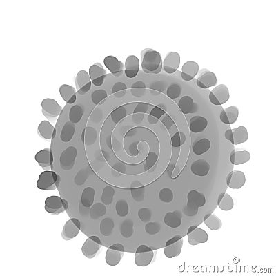 Creative digital hand painted coronavirus disease spreading white background image Stock Photo