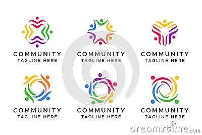 Creative Diversity Colorful Sign Symbol. Unity and Solidarity On Circle Shape. Vector Illustration