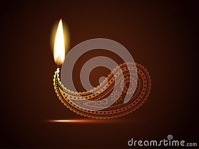 Creative diwali diya Vector Illustration