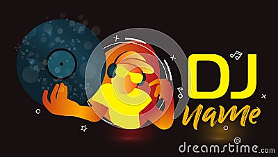 Dj Logo Design. Creative Vector Logo Design with Headphones and DJ with ...