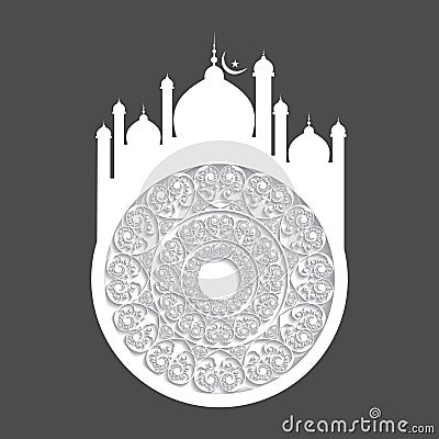 Creative Eid greeting illustration Vector Illustration