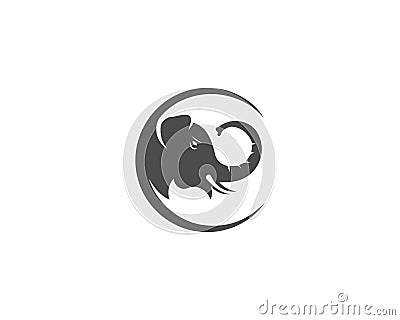 Creative Elephant Head Logo Icon Design. Vector Illustration