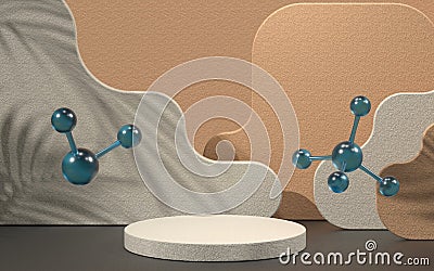 Creative empty stage, product platform, 3d rendering Stock Photo